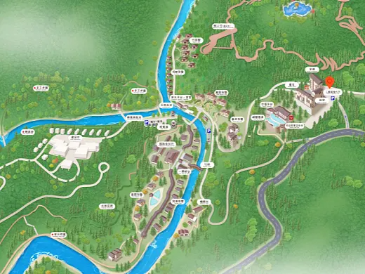 王屋镇结合景区手绘地图智慧导览和720全景技术，可以让景区更加“动”起来，为游客提供更加身临其境的导览体验。